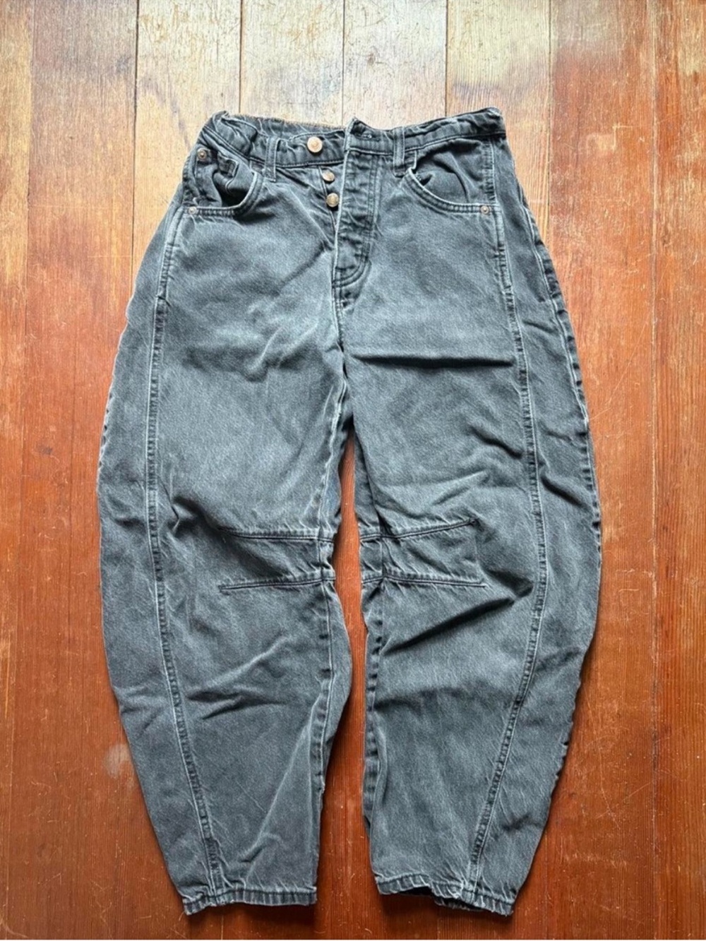 We The Free Black Barrel Jeans